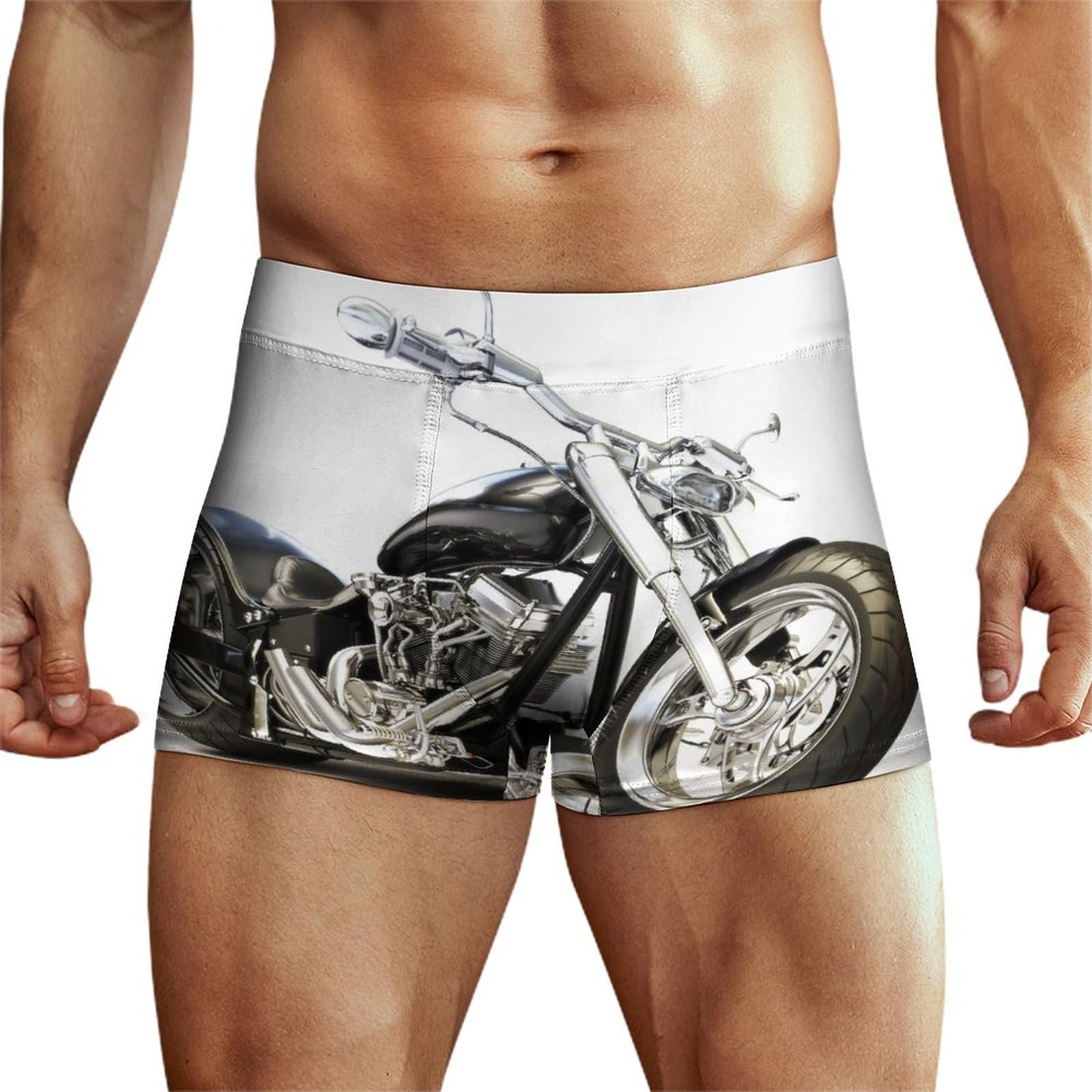 Xjlapws Men's Multi1 Underpants Motorcycle Underwear Stretch Boxer Briefs For Man