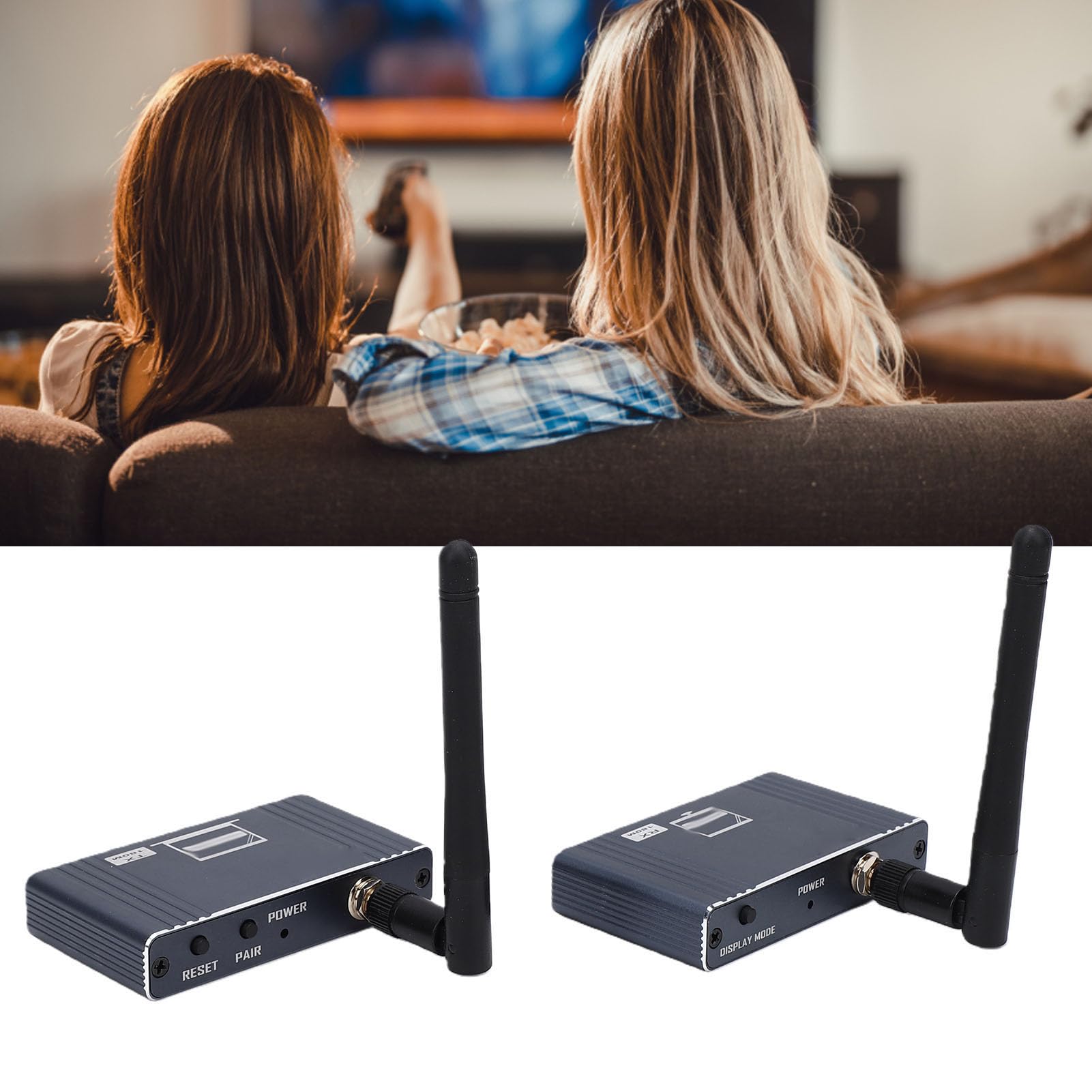 CCYLEZ Extender Wireless 1080P, Kit Ricevitore Trasmettitore a Lungo Raggio 200M con 2.4G 5G Dual Band 1080P 60Hz per Streaming di Giochi per PC Home Theater