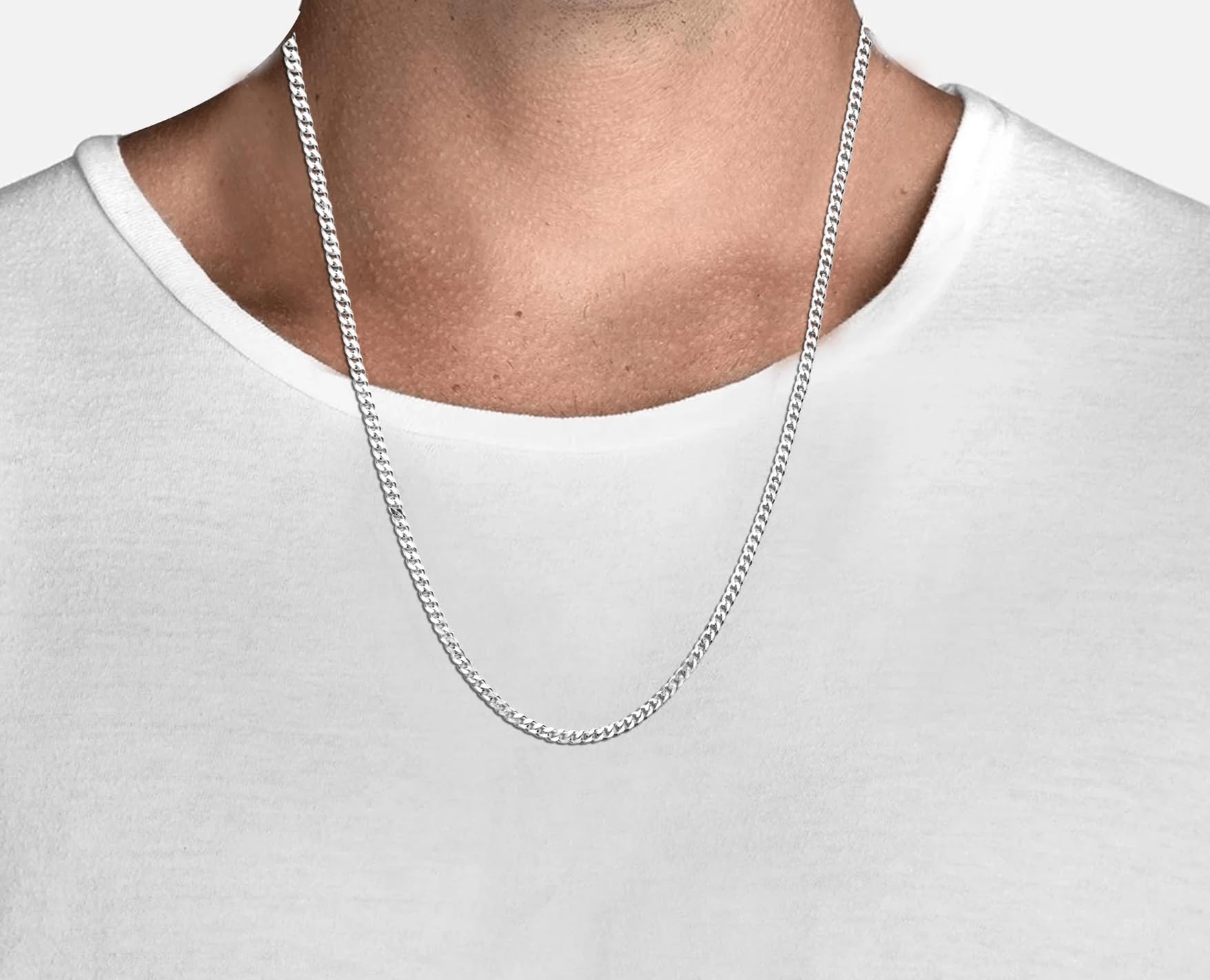 Elegante colgante de cadena de plata pura con 92,5% de pureza de serpiente (colgante con cadena de eslabones de 55,88 cm) - mpsc7357-1, S, Gema