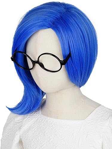 Vista 12 de Pelucas de sirena para niños y niñas, 21 pulgadas de largo, rizadas, color rojo oscuro, peluca de onda de sirena con clip de estrella de mar