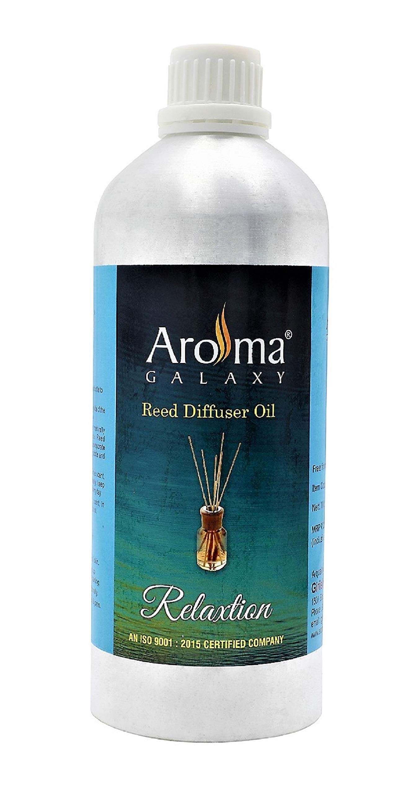 Aroma Galaxy 100% Pure & Natural Relaxation Fragrance Reed Diffuser Oil - Home Fragrance for Calming Effect, Aromatherapy and Spa - 1 LTR Reed Diffuser Refill Bottle (B07KVZGR79) Amazon Price History, Amazon Price Tracker
