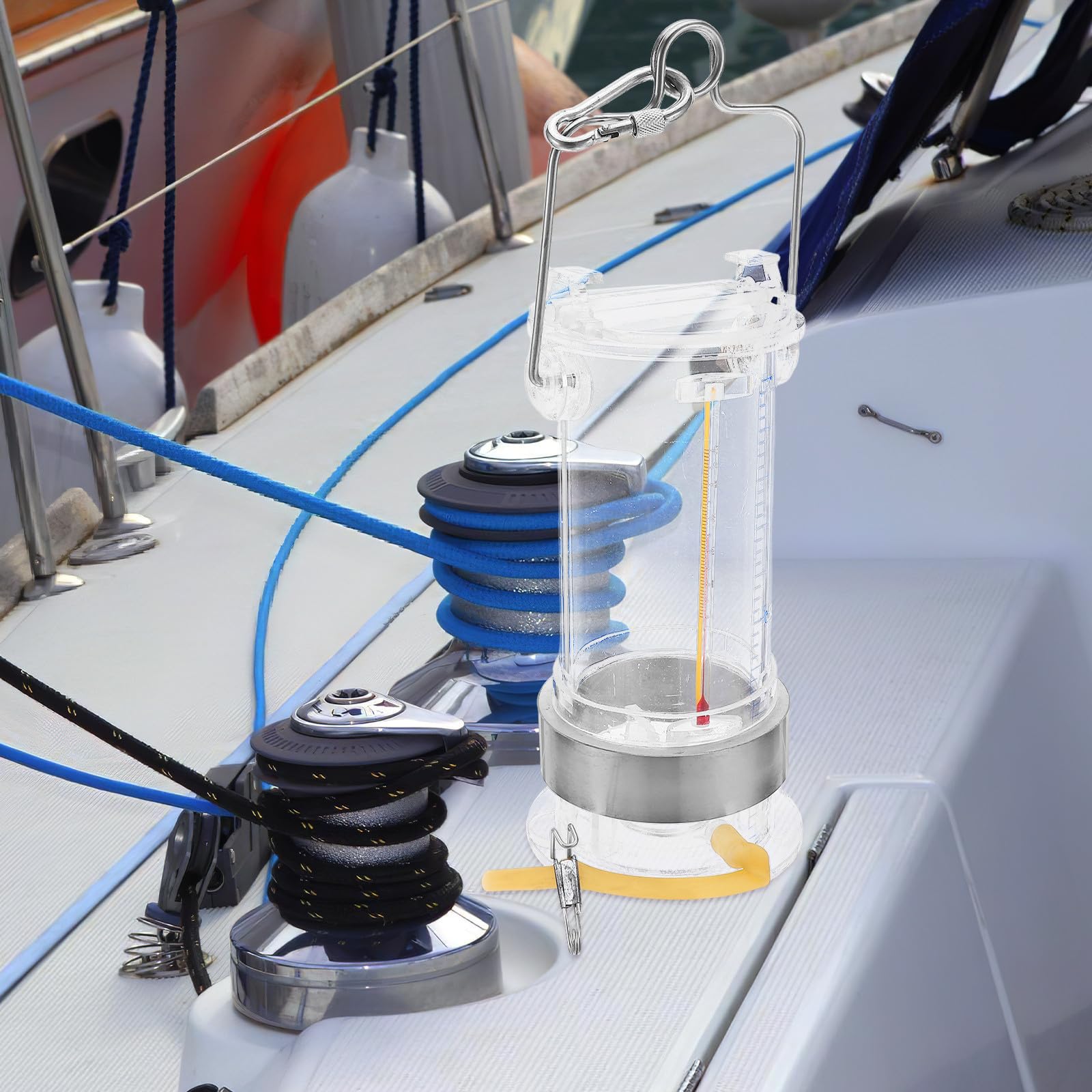 Muestreador de análisis de agua de 1L con carcasa de acero inoxidable y acrílico, equipo de muestreo limnológico para investigación ecológica en lagos, ríos y Color Aleatorio