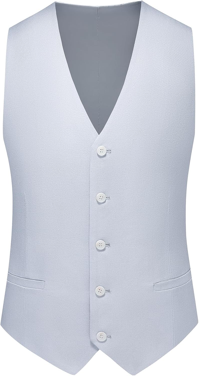 KUDORO Suit for Men Slim Fit 3 Piece Casual Business Wedding Tuxedo Suit Jacket Vest Pants Set - Image 4