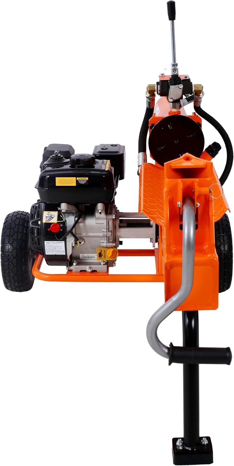 Electric Log Splitter, 20 Ton Auto Return Ram System with 7 HP Powerful Motor for 20" x 16" Logs, Secure & Smokeless Splitter, Fit for Gardening & Forestry, EPA Compliant, Orange Color