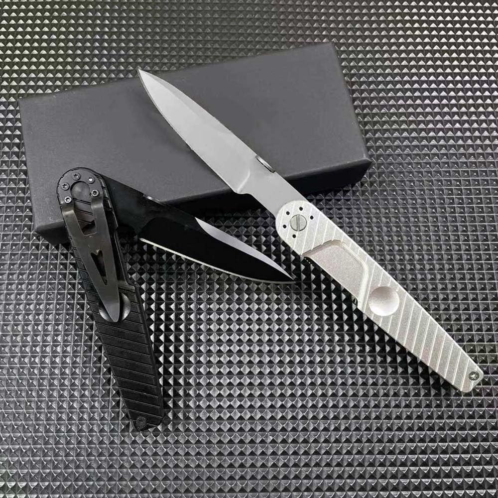 Joa Klappmesser 8.7" Taschenmesser Tragbar aus schwarz stahl, Alu aluminium, Slim Outdoor Messer Survival Jagdmesser Scharfes Einhandmesser, EDC Messer, N690 edelstahlklinge, Ergonomisches Design