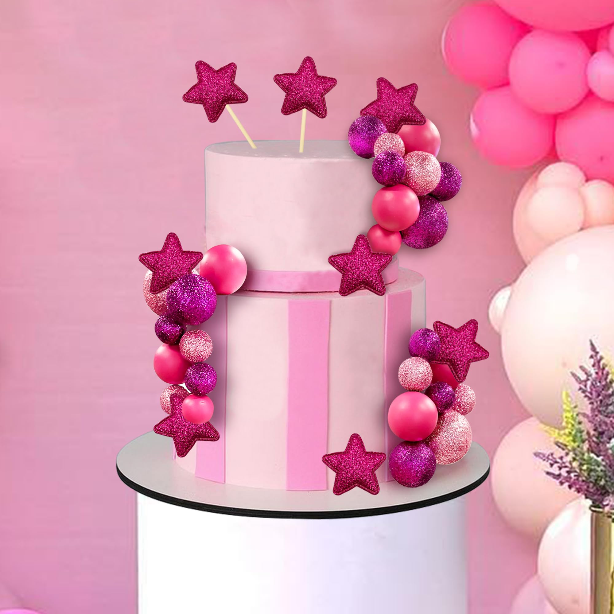 Wedding Party Cake Topper Pink Princess Birthday Cake Topper - Girl ...