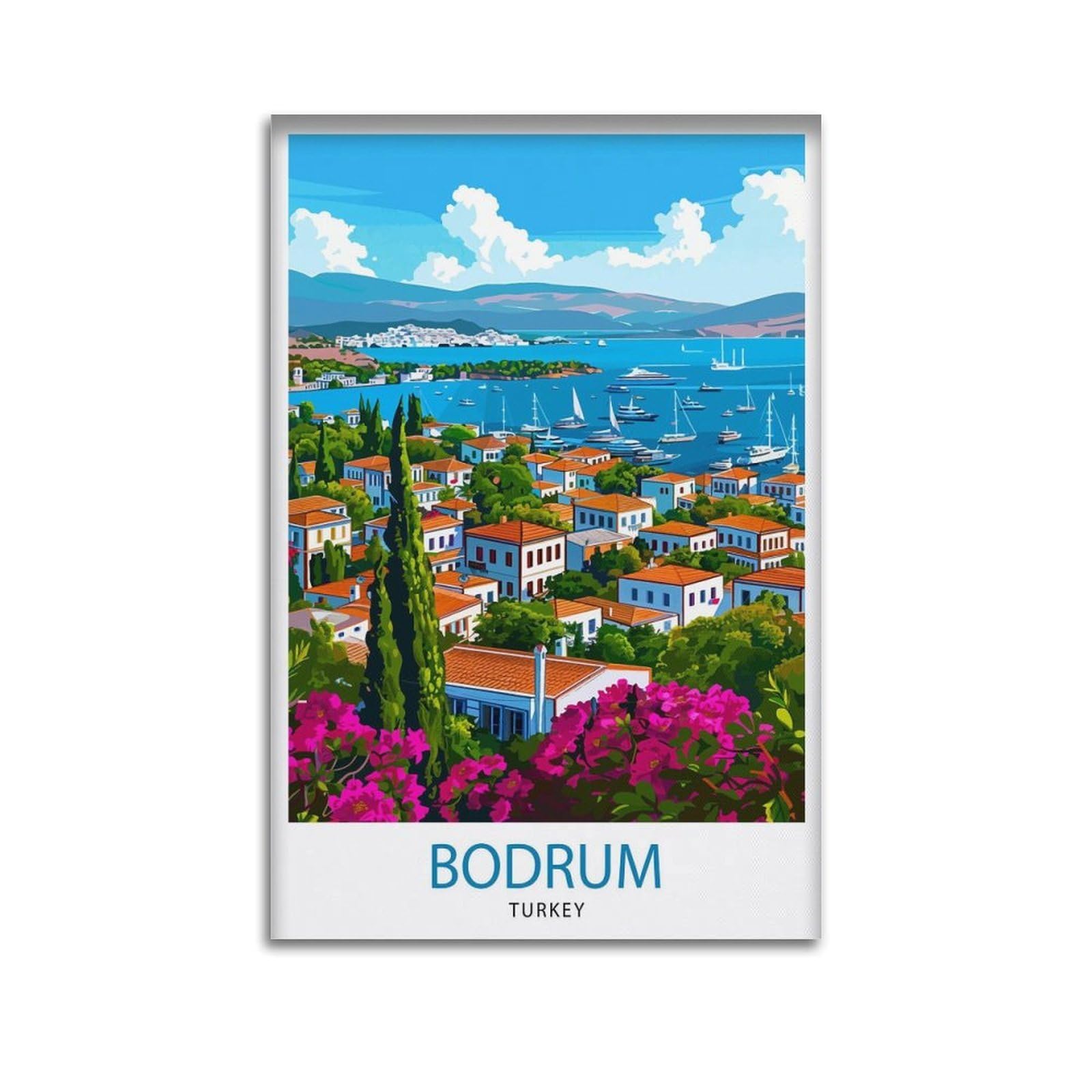 xiaoxiaoshen Bodrum Turkey Travel Ar_3 Canvas Poster Wall Art Prints Room Aesthetic Murals Bedroom And Living Decorations 20x30inch(50x75cm)