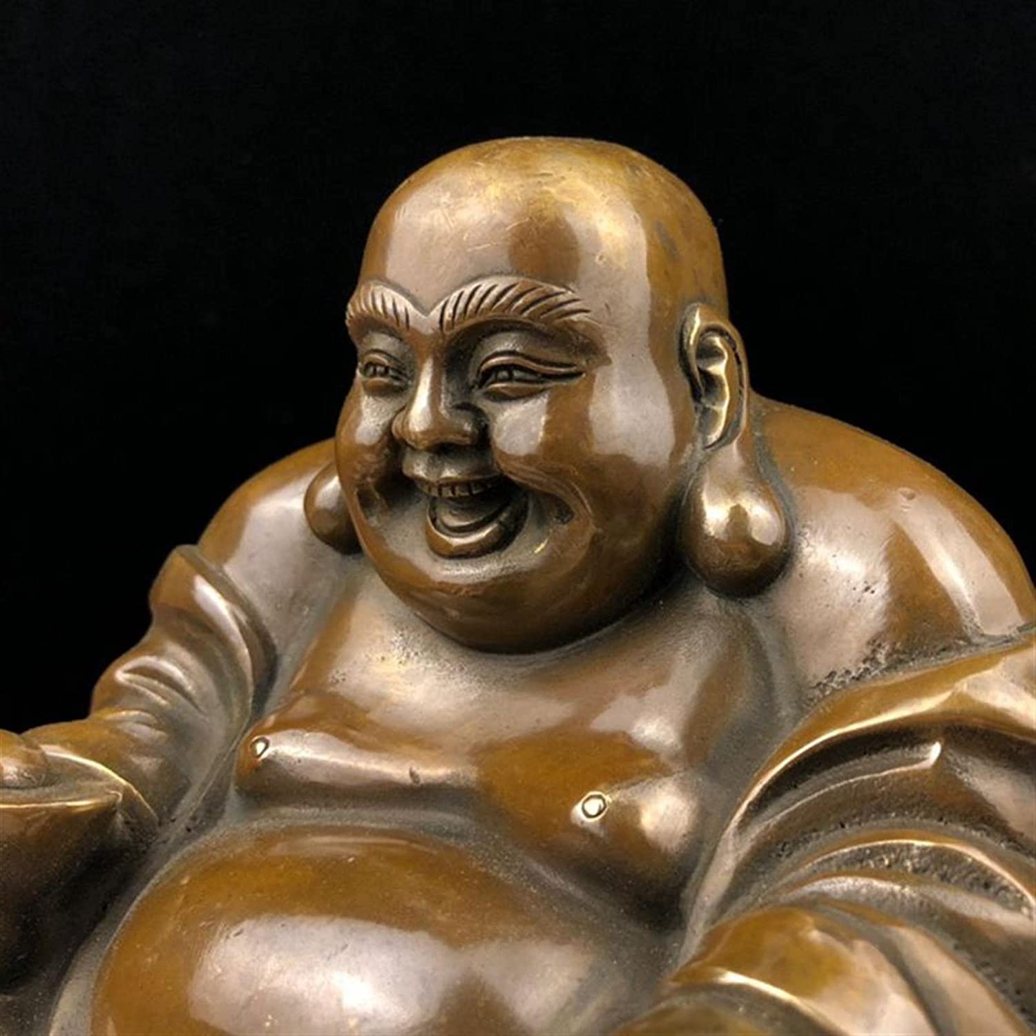 Amazon.co.jp: 仏像置物、アンティーク真鍮彫刻 仏像、座仏像、弥勒 
