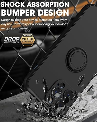 Miniatura 3 de Hongxinyu Funda para iPhone 15 Pro 2023, anillo delgado de silicona líquida, con soporte de microfibra suave antiarañazos, forro de protección