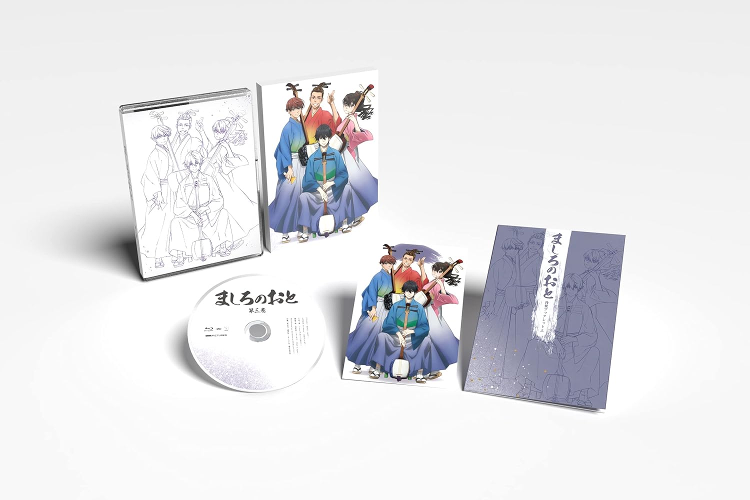 [Amazon.co.jp Exclusive] TV anime "Mashiro no Oto" Blu-ray Vol. 3 (Vol. 3/4 Purchase Bonus: Kamiki Seiryu Torso Drawstring Bag) with Serial Code for Exchange