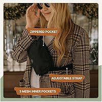 Vista 3 de Parker - Riñonera portátil para pañales para bebés, bolsa cruzada para mamás, "Bolsa de cinturón de abedul", Negro