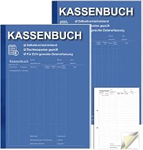 2 Stück Kassenbuch A4 Duplicate Carbonless Cash Book Nach Steuerschiene 300 Kassenabrechnung Kleinunternehmer 2x40 Blatt Einnahmen Ausgaben Kassenbuch With Perforated Lines 2 Hole für Verein Klein