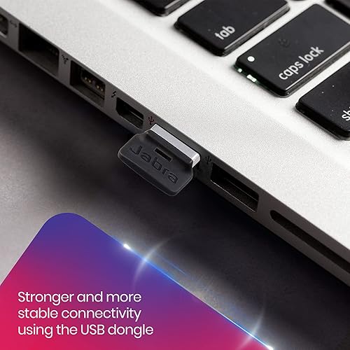 Miniatura 7 de Jabra Evolve2 65 Auriculares inalámbricos MS USB Mono con soporte, USB Bluetooth Dongle, compatibles con equipos, Zoom, Smartphones, tabletas,