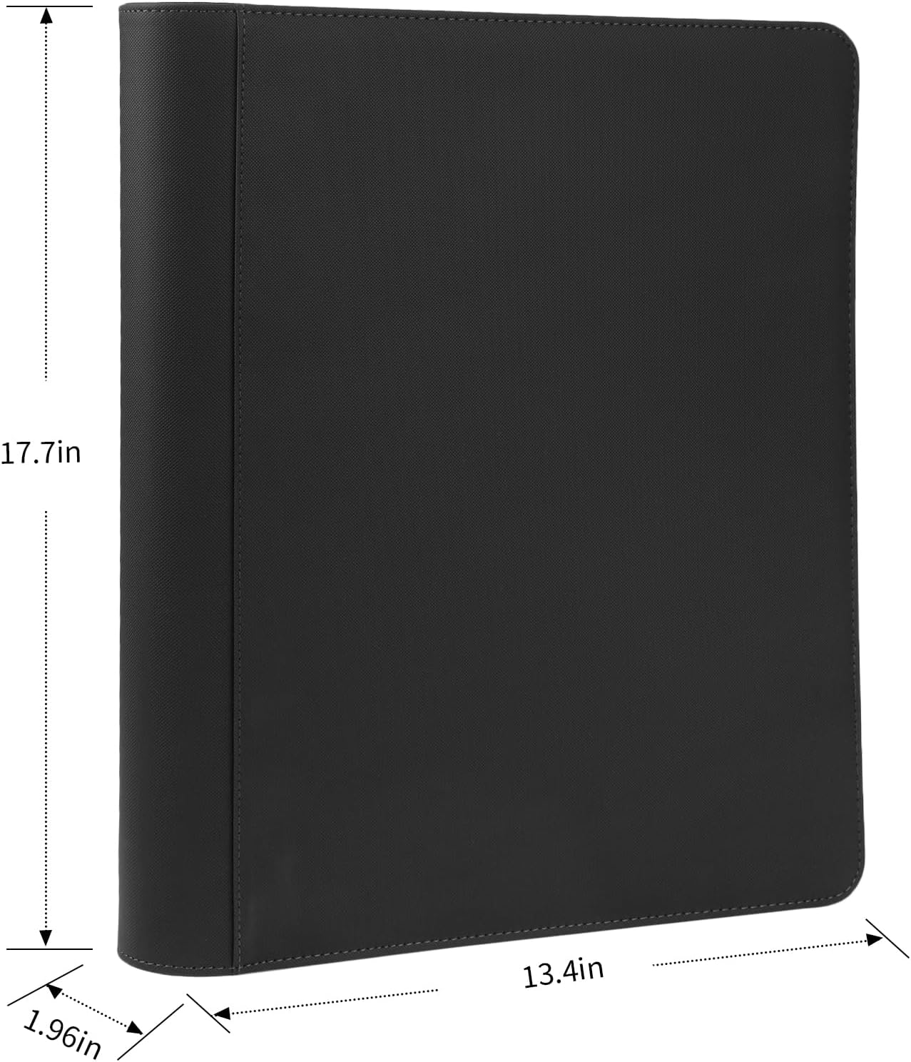 PU Card Binder - 16 Pocket, Premium Holder Folders for 1000+ Cards, Double Sided Pocket Album for MTG, TCG (Black)