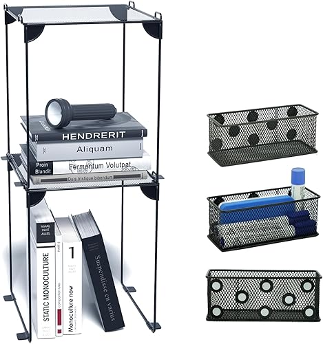 Kit de accesorios y decoración de casillero, incluye estante de malla para casillero, organizador de casillero, cesta magnética y soporte para