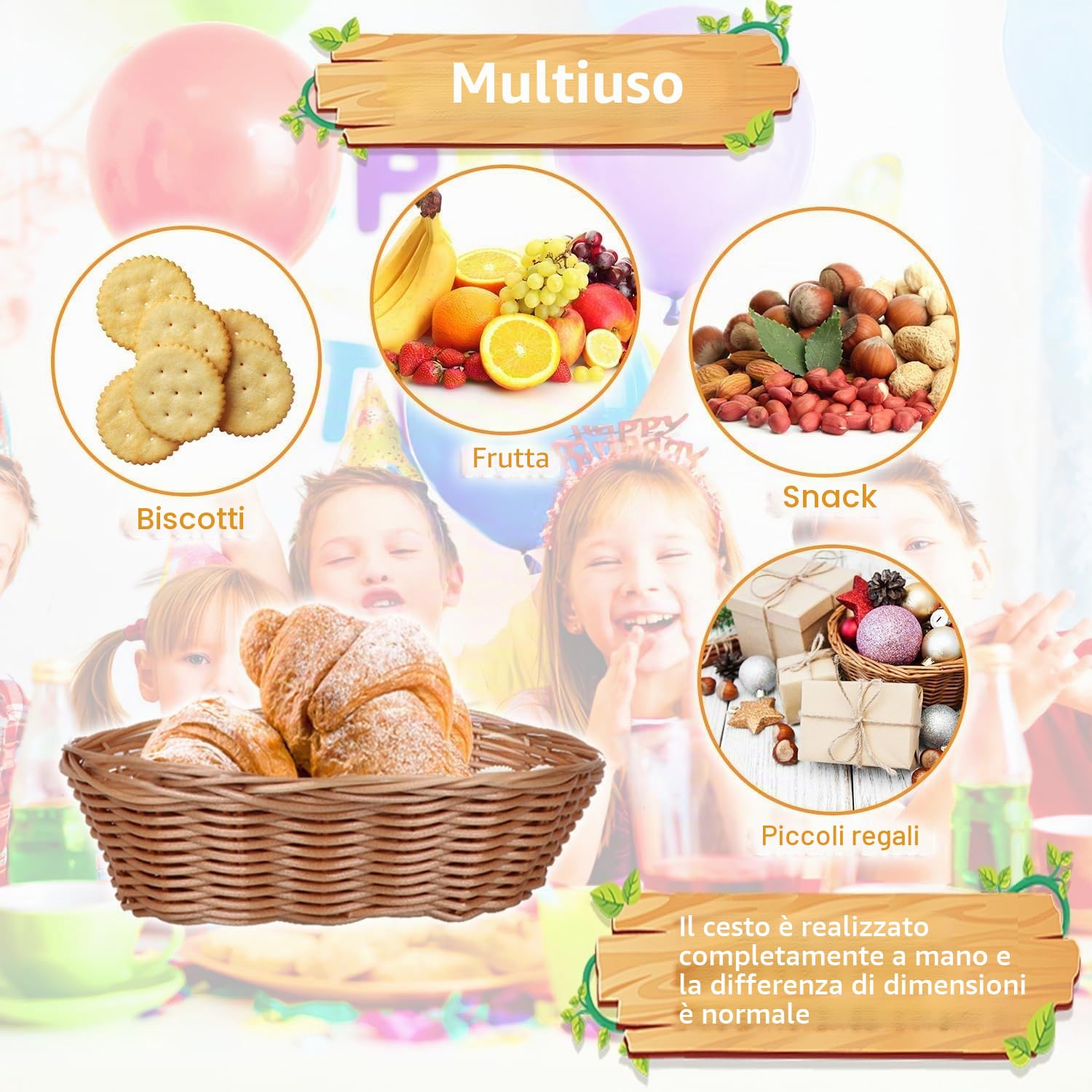 Confezione da 12 cestini per hamburger con fodere di carta, classici portapane ovali in plastica per fast food, pane, hamburger, patatine fritte,porta pane da cucina