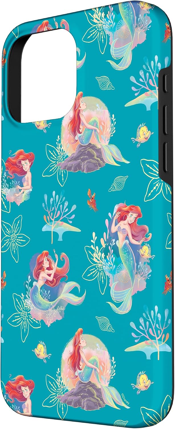 iPhone 16 Pro Max Disney Princess Ariel Flounder and Sebastian Under The Sea Case