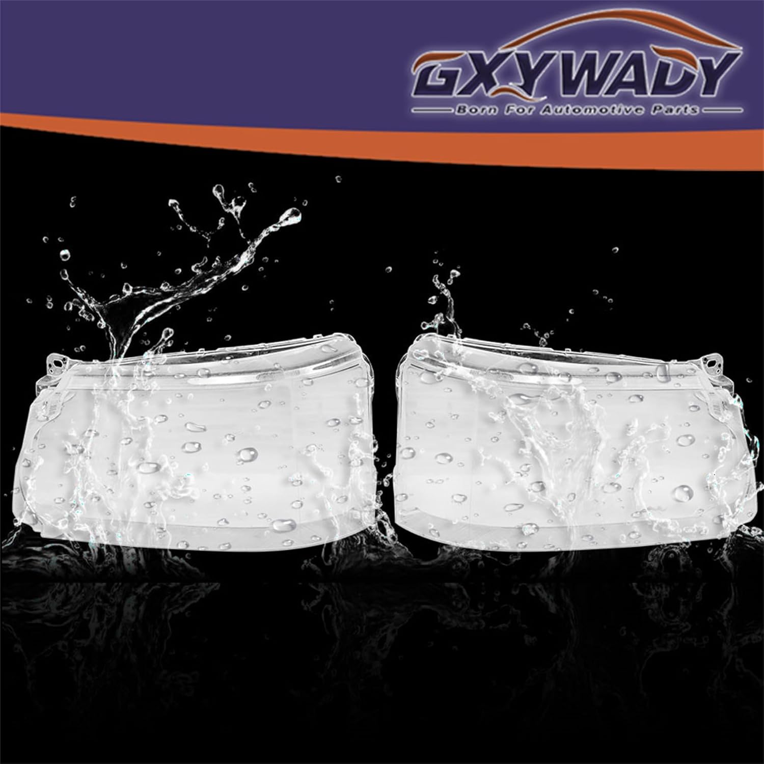 GXYWADY Headlights Pair of Lens Cover Lampshade Replacement for Land Rover Range Rover Sport 2010-2013 Left and Right Side (Passenger and Driver Side)