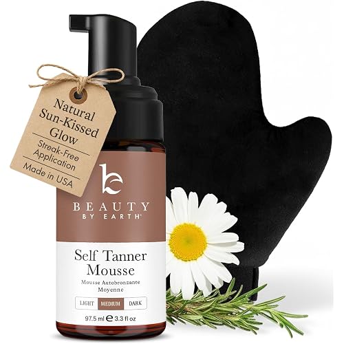 Self Tanner Tanning Mousse Kit - USA Made with Natural, Organic Ingredients