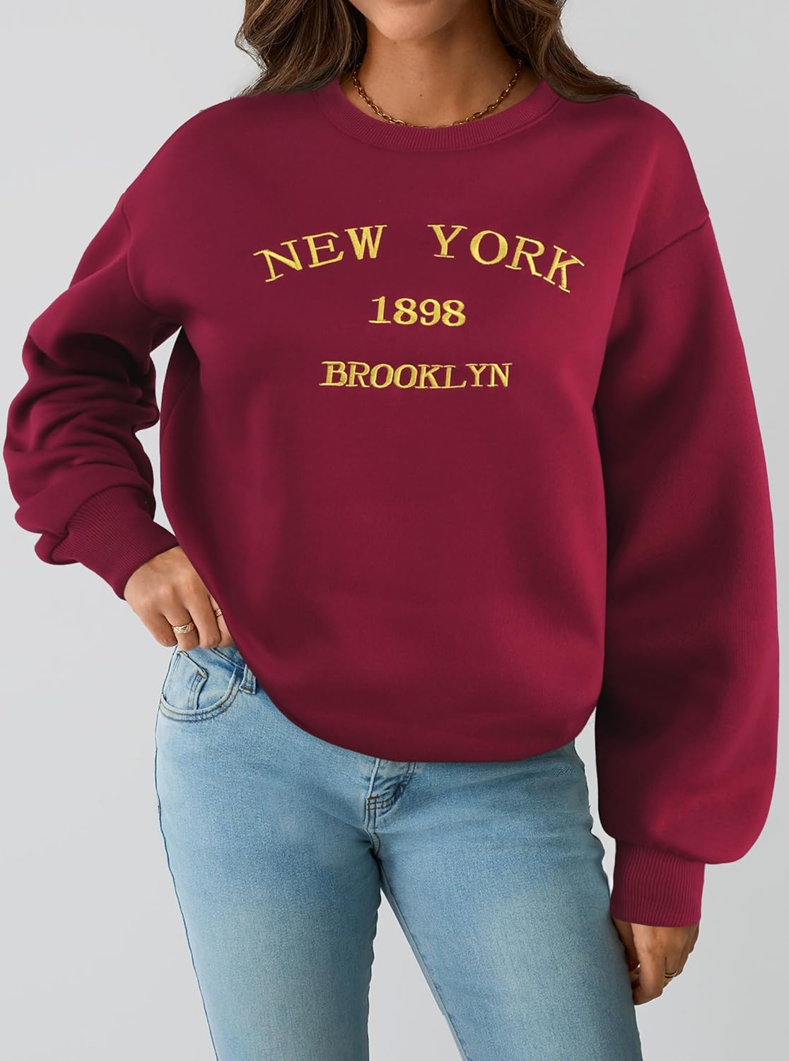 Hilinker Women's Graphic Crewneck Sweatshirts Casual Loose Long Sleeve Pullover Tops - Image 3