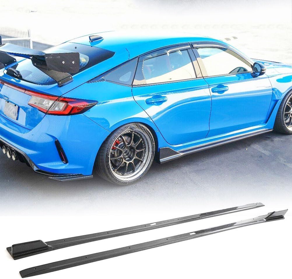 Carbon Fiber Side Skirts for Honda Civic Type R Hatchback 4-Door 2023UP Under Door Rocker Panels Valance Extension Lip Factory Outlet