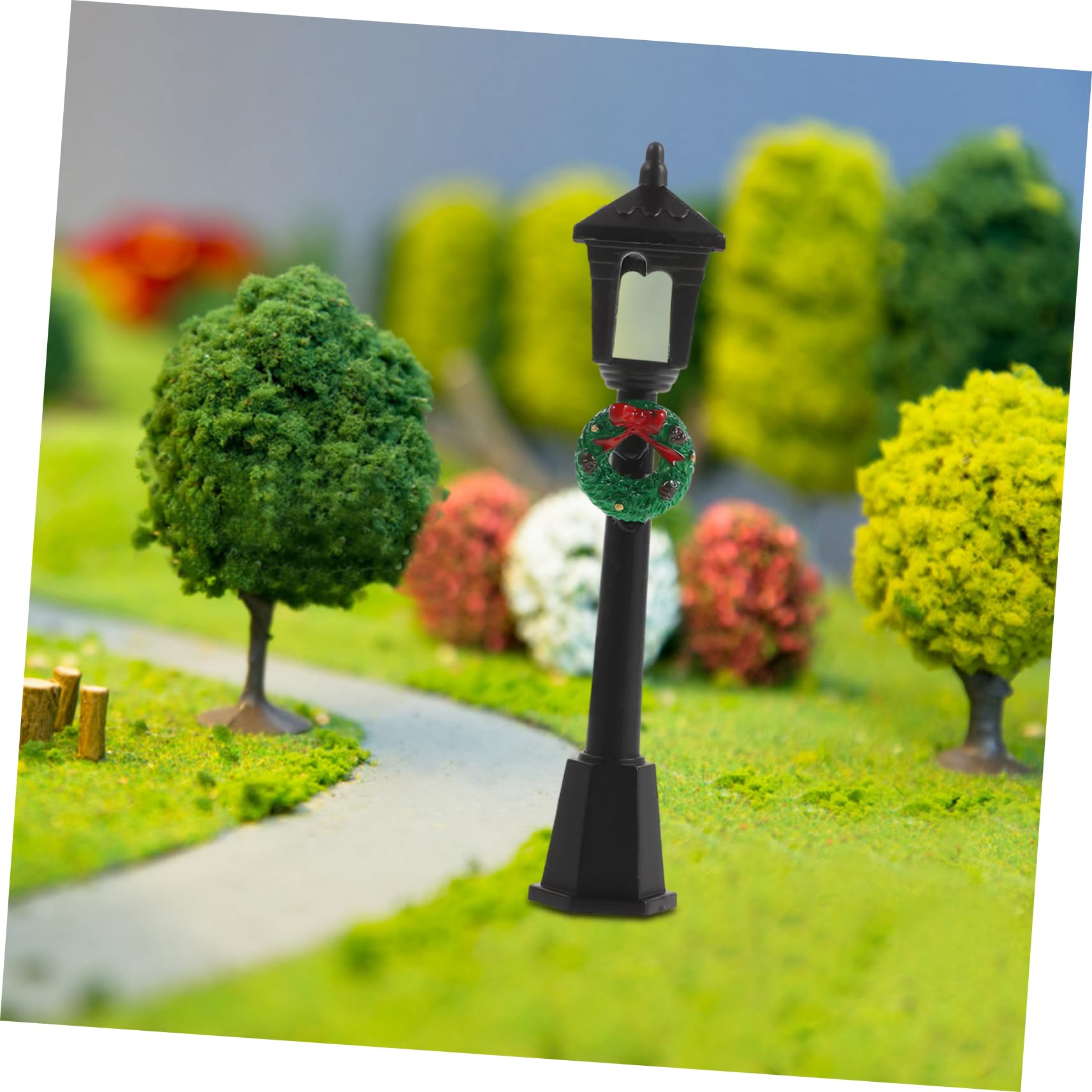 YRYRYW 10 szt. Miniaturowy model latarni ulicznej do dekoracji domku dla lalek i ogrodu Realistyczne lampy symulacyjne do dekoracji krajobrazu i akcesoriów stołowych Household faucets