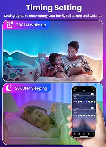Miniatura 4 de Tira de luces de neón RGB de 66 pies, tira de luz de neón LED multicolor que cambia con aplicación, tira de luz LED de neón flexible para interiores