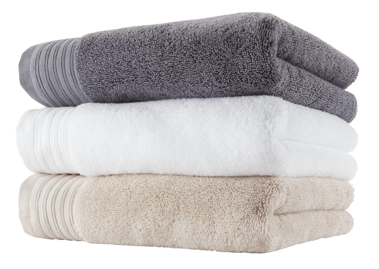Ekorganix HempLux™ 600 GSM Extra Fluffy Terrycloth Bath Towel (Bath Towel (27x55/70x140cm), 3-Color Set)