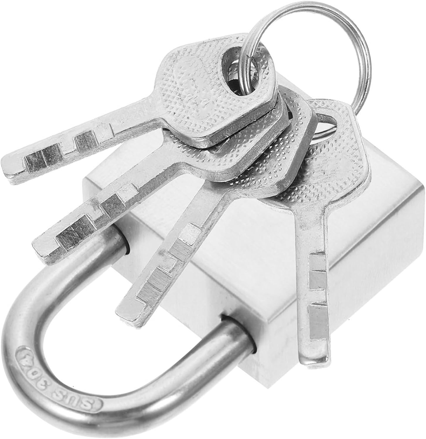 Gadpiparty Stainless Steel Padlock with Key and Lock for Suitcases Gym Lockers and Travel Security Compact Design for Enhanced Against Theft