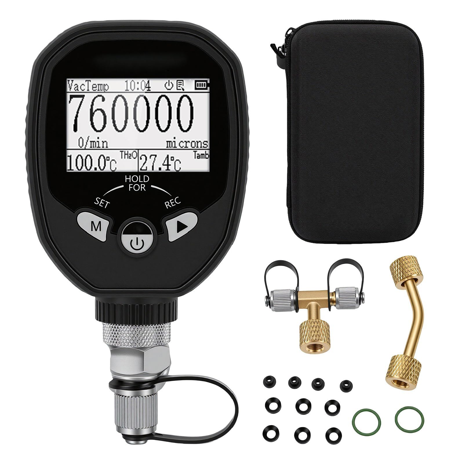 Dioche Cyfrowy Wakuometr 1/4 Cala SAE, Zasięg Bluetooth 100m