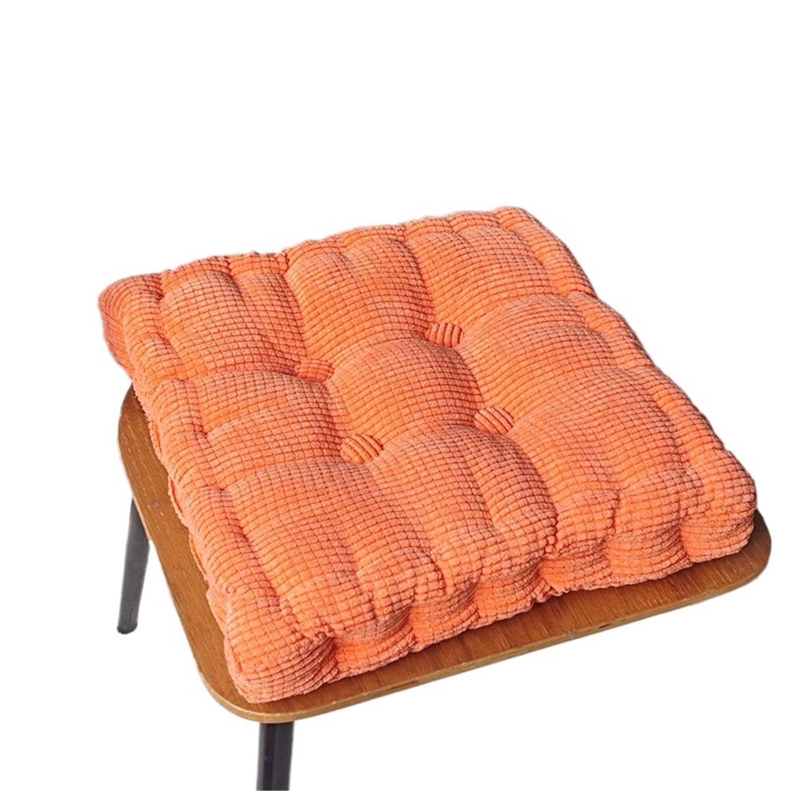 GIJMZY Thickened Corn Kernel-shaped Futon Cushion Tatami Office Chair Round Sofa(Orange-square,50x50cm)