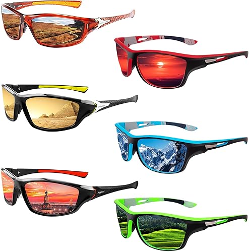 Gafas de sol deportivas polarizadas para hombre, gafas de sol de pesca, estilo mixto, protección UV, gafas de sol deportivas