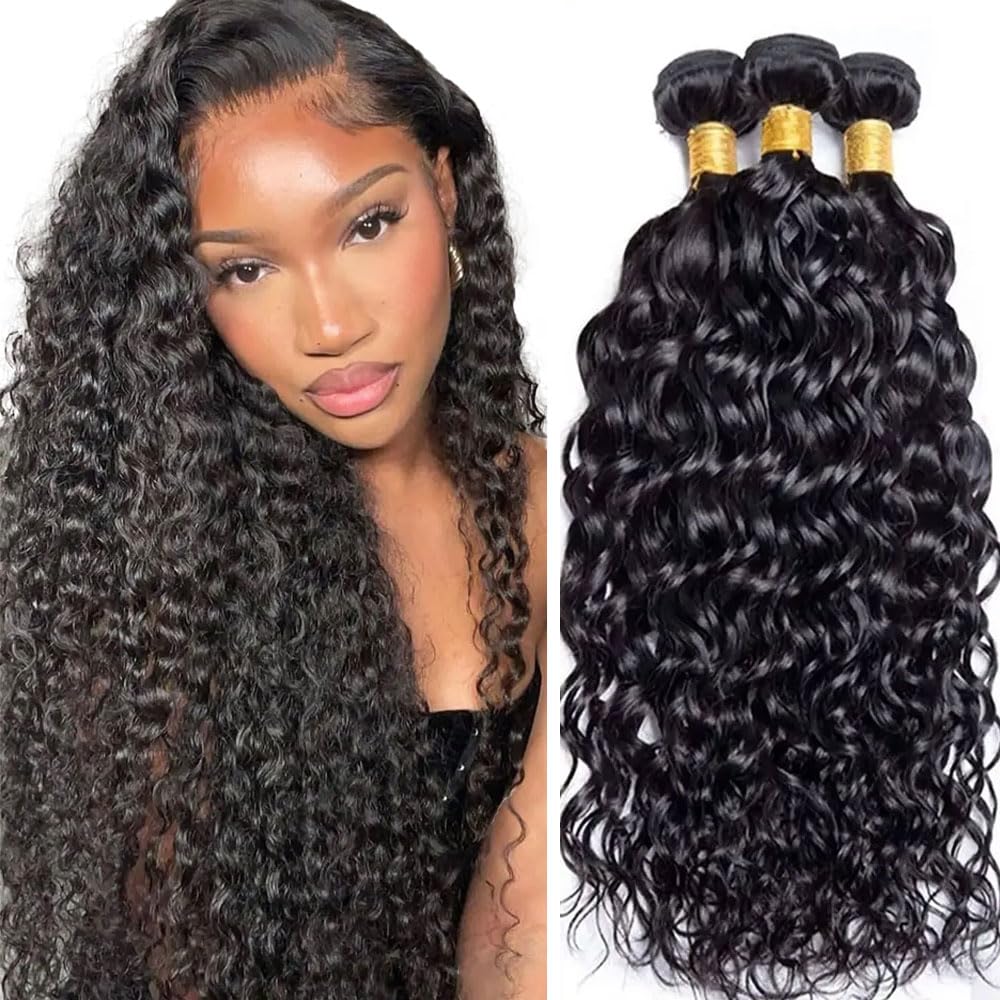 Photo 1 of Lukcttr 1B Water Wave Human Hair Extensions 18-18-18 Inch