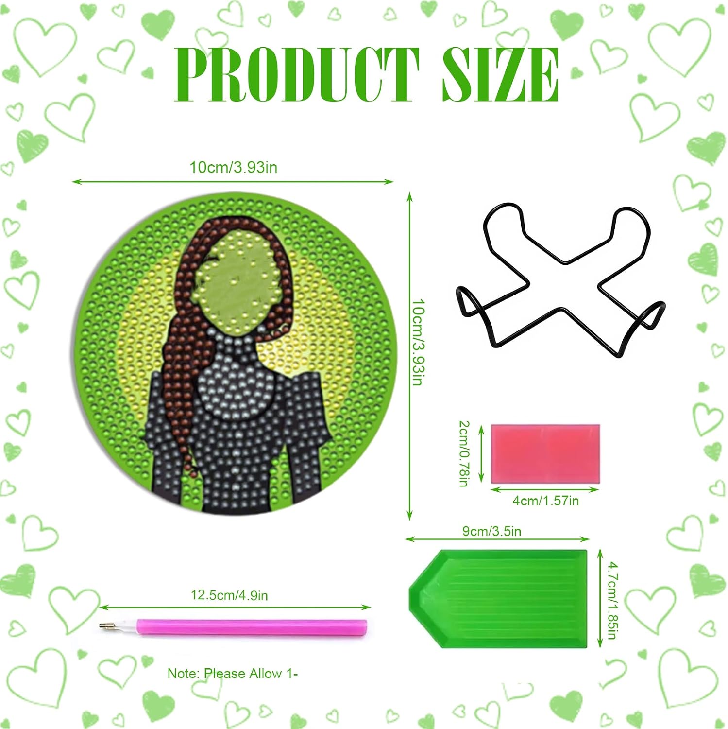 8Pcs Witch Diamond Art Coasters Kit Pink Green Diamond Painting Coasters Kit with Holder Fun DIY Diamond Art Craft for Adults Gifts Office Home Decor Supplies image 2