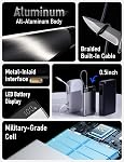 LISEN Portable Charger for iPhone, All-Metal Battery Pack Power Bank 10000mAh Compact Size, USB-C Power Bank, CCC-Certified Fast Charging for iPhone 17 16 15 Pro Max Air
