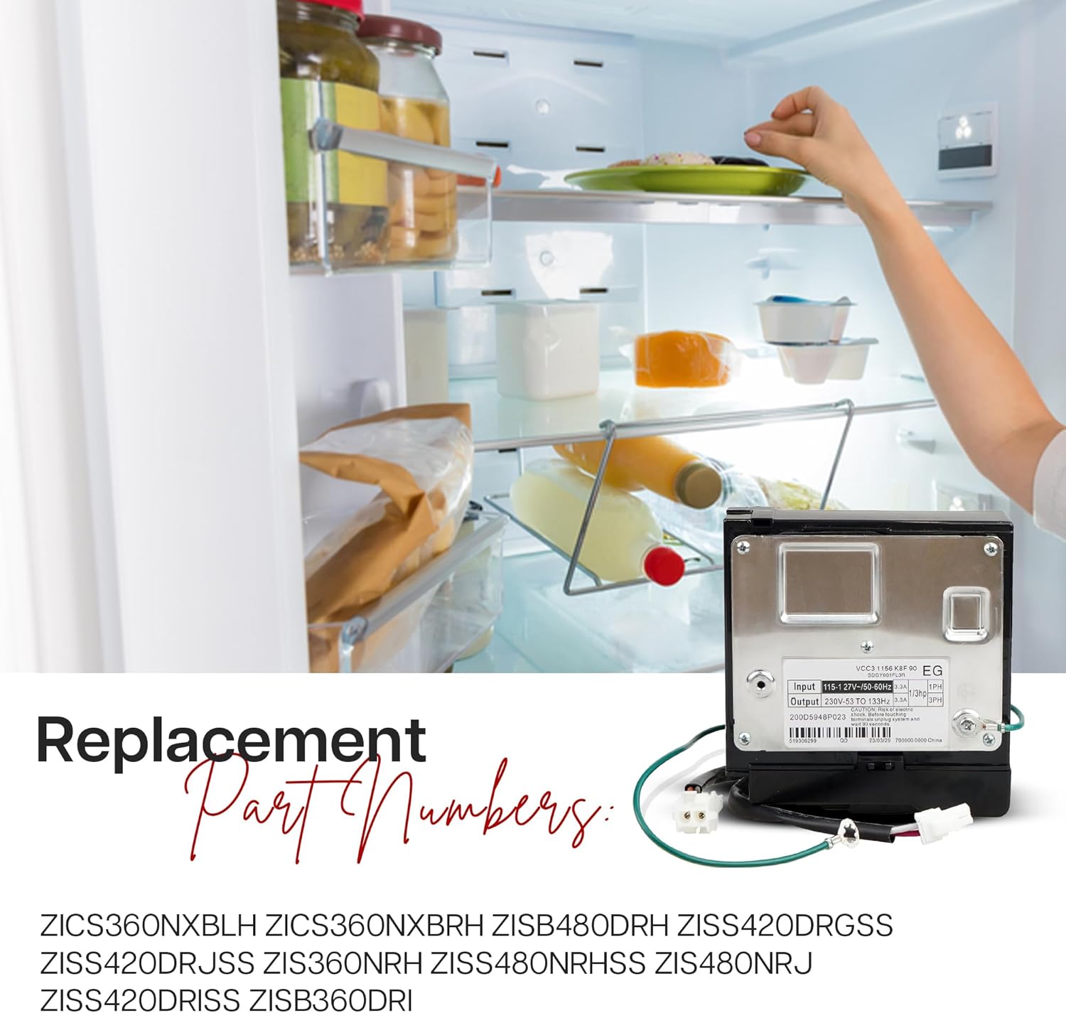 GARP WR49X10283, AP5669522 Inverter Control Board for Refrigerators Compatible with GE