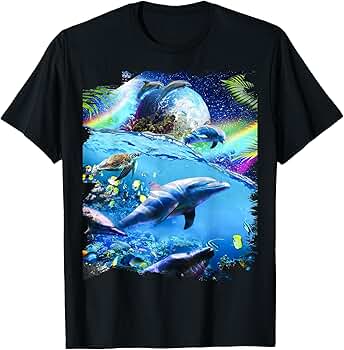 NKNIT dolphin print T-shirt size① 61F9Z3fi79L.jpg_BO30,255,255,