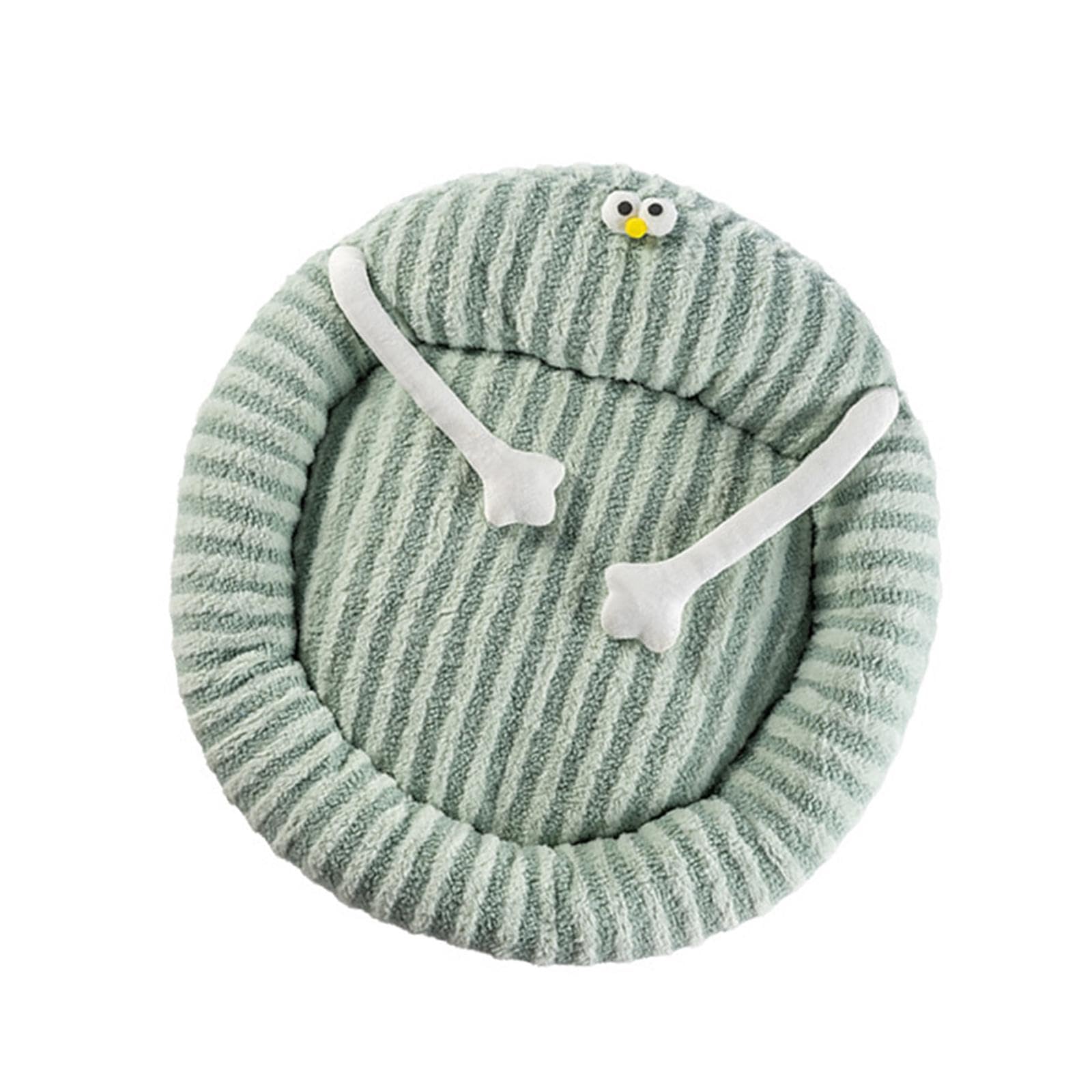 Panier chat haut de gamme en peluche verte, nid chaud 50cm