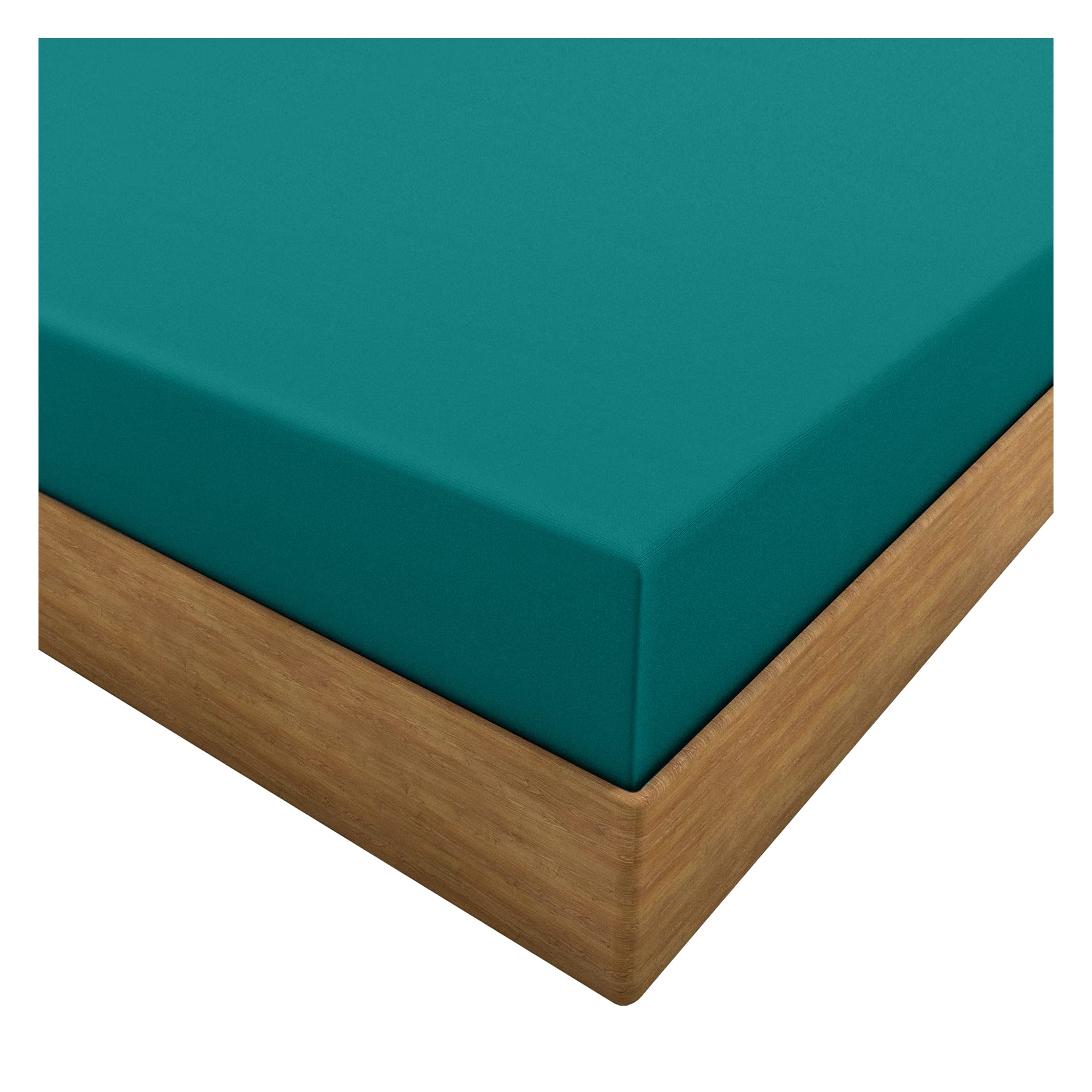 HOME ACE Teal Extra Deep Easy Iron Super King Size Fitted Sheets Poly Cotton Deep Super King Size Bed Sheet Fitted, 16”/40CM Super King Size Fitted Sheet, Polycotton Fitted Bed Sheets — image 1
