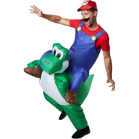 dressforfun 302351 Inflatable Unisex Costume Italian Plumber on the Back of a Friend