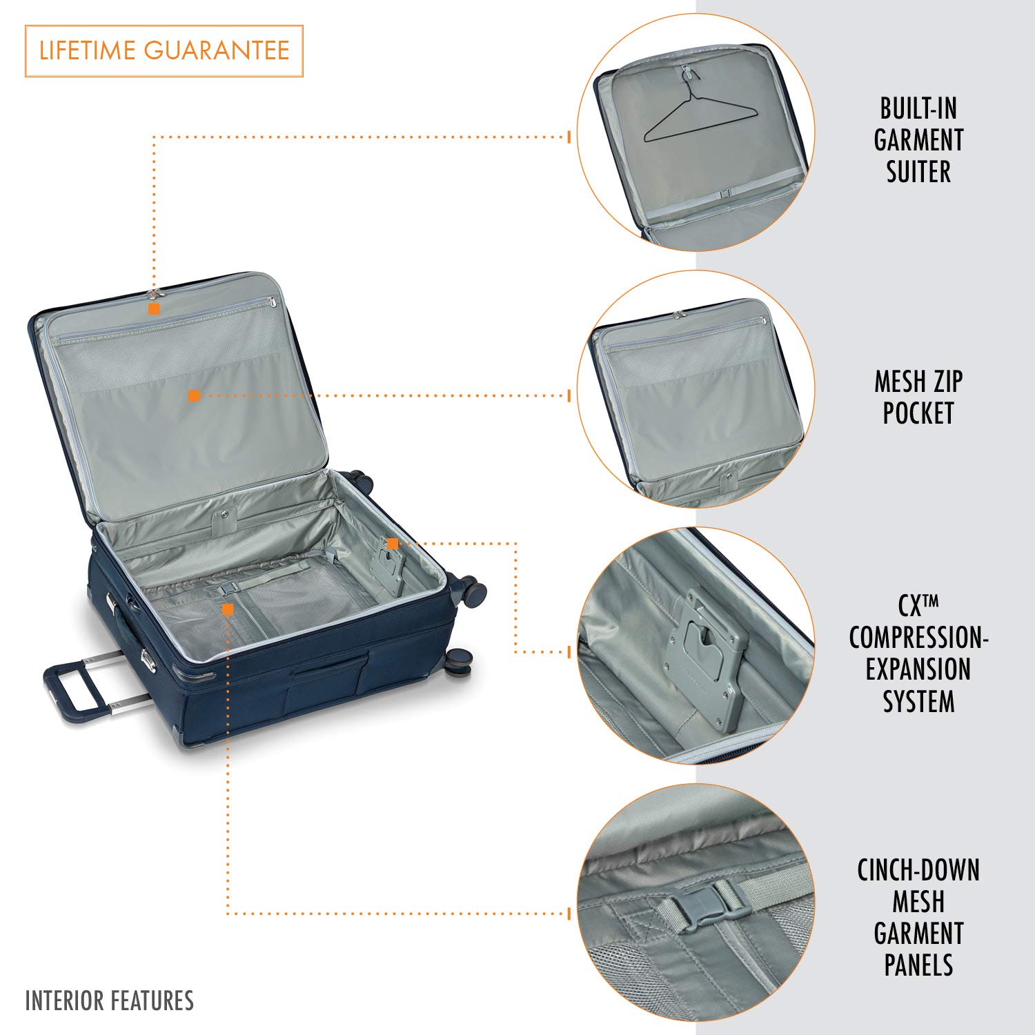 Briggs & Riley BaselineSoftside CX Expandable Large Checked Spinner