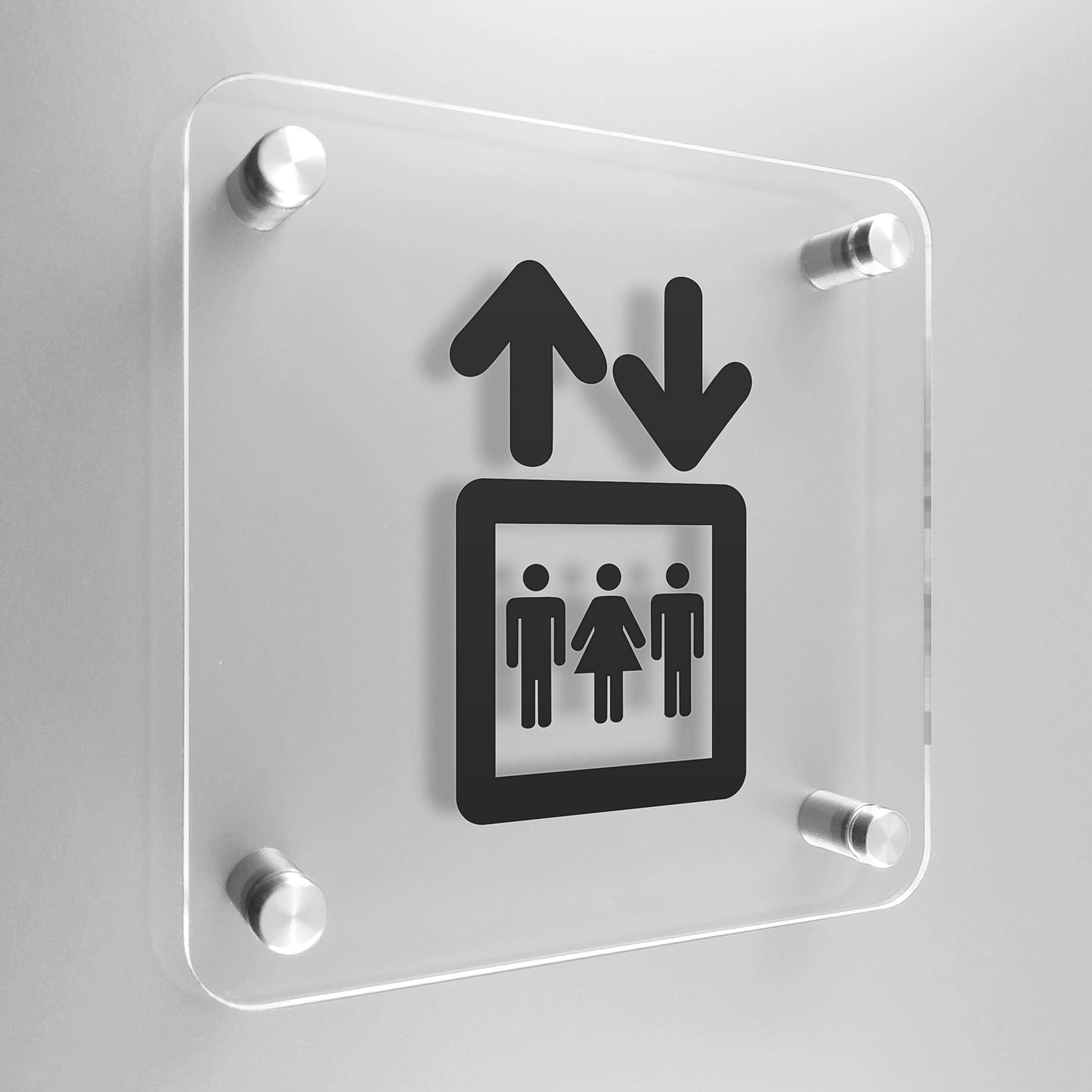 Kinekt3d Leitsysteme Plaque Murale Pour Porte De Voiture 150 X 150 Mm Panneau En Verre Acrylique Transparent De 3 Mm. Inclus