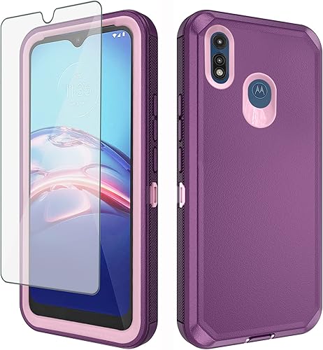 Miniatura 8 de Asuwish Funda de teléfono para Moto E 2020 Motorola E7 con protector de pantalla y cubierta para celda, híbrida a prueba de golpes, accesorios de