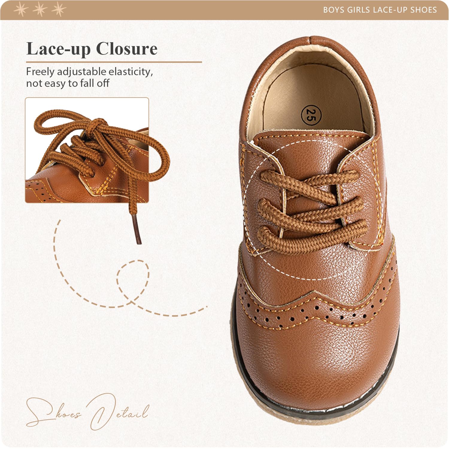 CENCIRILY Chaussures Oxford à lacets antidérapantes pour tout-petits garçons filles mocassins plats pour uniforme scolaire classique