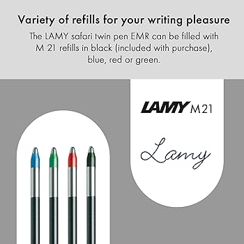 Amazon.com: LAMY Safari Twin Pen EMR All Black (POM tip) - 2-in-1