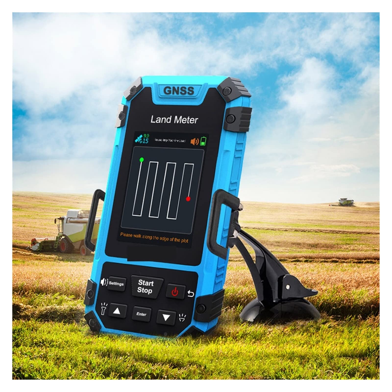 medidor de Distancia láser, Medidor de Tierra de arado GPS de Mano Medidor de área de Receptor GNSS de máquina topográfica GPS WangGan Medir Distancia, área y Volumen