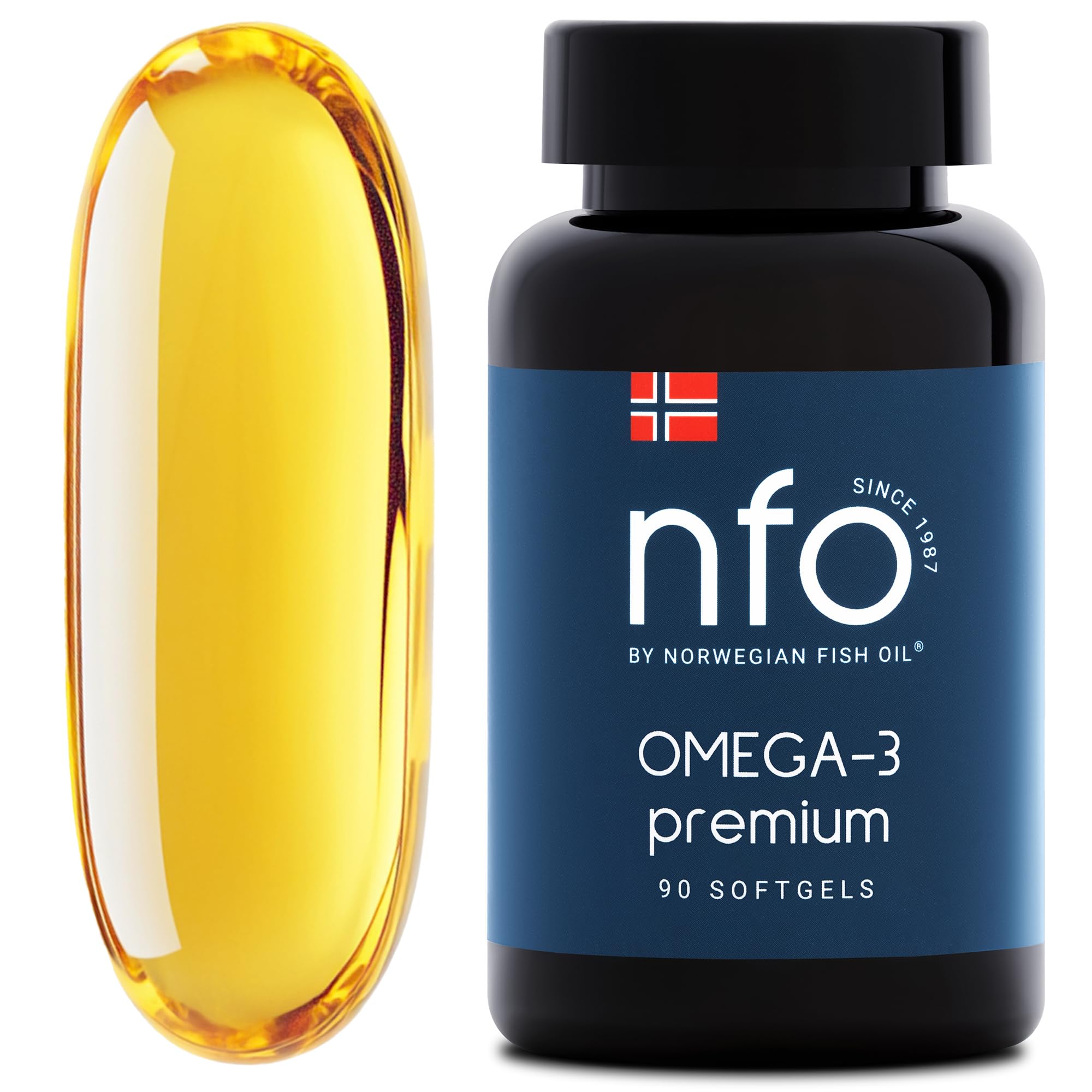 NFO Omega 3 Premium – Omega 3 Kapseln hochdosiert mit EPA & DHA – 90 St.