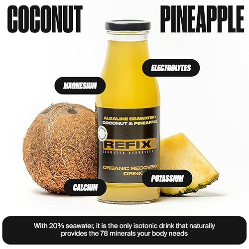Miniatura 2 de Refix Bebida deportiva baja en calorías, orgánica, sin azúcar añadida, vegana, sin aditivos químicos, electrolitos naturales de agua de mar, agua de
