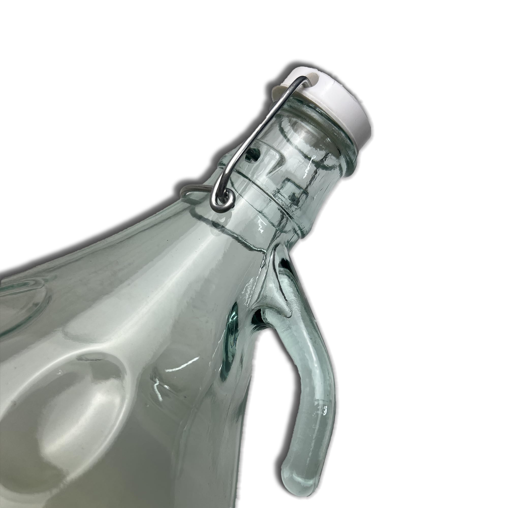 Damigiane Vetro 5 Litri Con Tappo A Vite - 3 Pezzi, Con Cesto In Plastica | Per Olio, Vino E Conservazione Alimentare - Foto 5