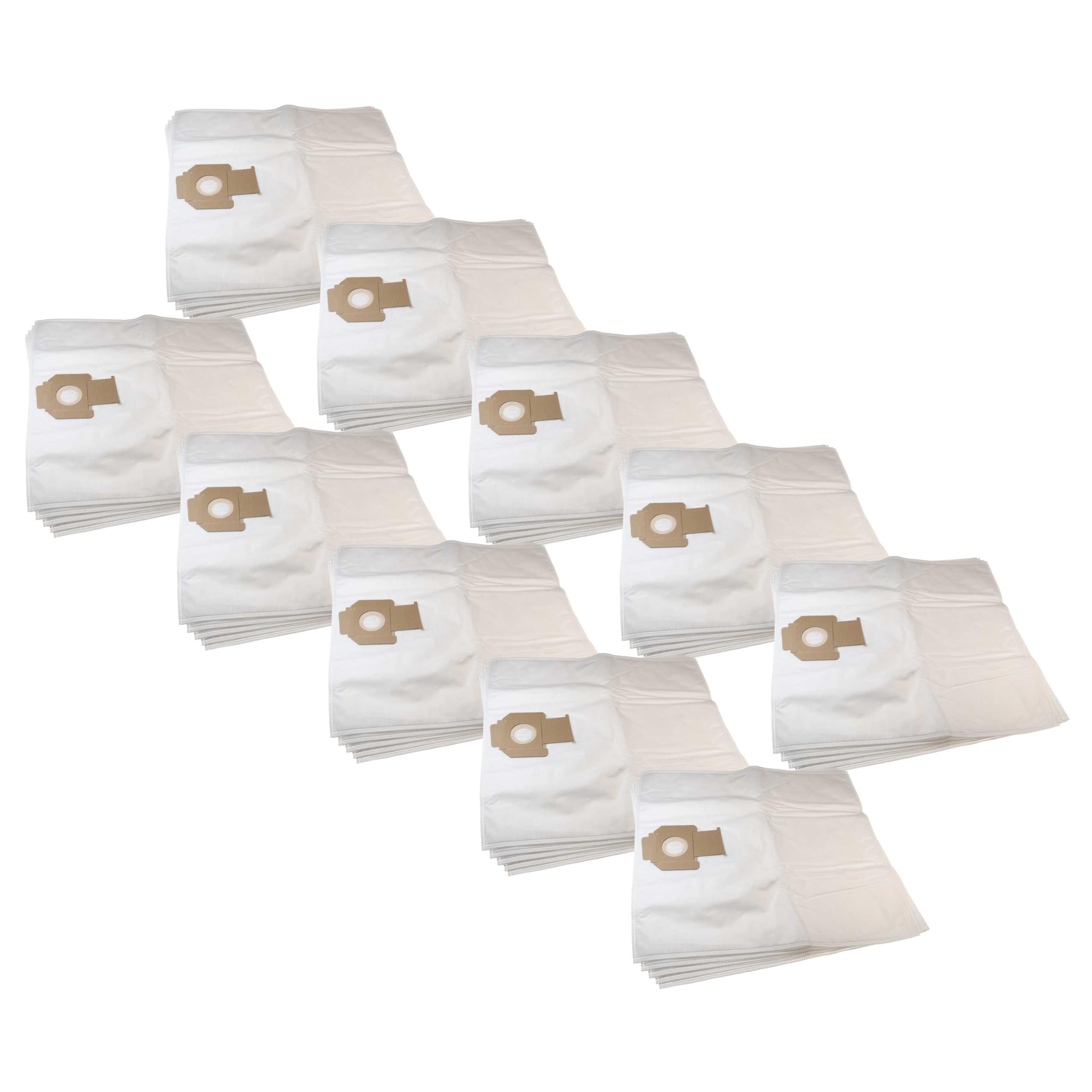 vhbw 50 worków do odkurzacza kompatybilnych z odkurzaczem Nilfisk Attix Gallon, 50-xx, 50-2H PC, 590, 50-2M PC, 560, 550 - 64 cm x 58 cm, biały